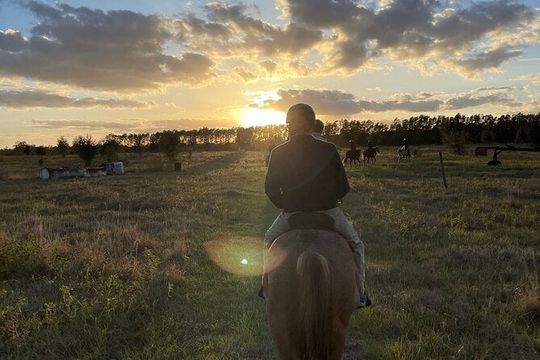 Sunset Trail Ride and Campfire Experience at Rock Springs