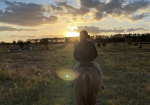 Sunset Trail Ride and Campfire Experience at Rock Springs