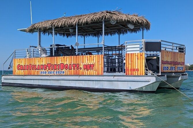 Crab Island Tiki Boat Private 3 Hour Excursion