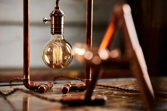 Custom Copper Lamp Making Class - Brooklyn, New York