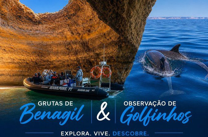 Dolphin Watching & Benagil Caves Boat Tour from Portimão