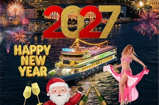 New Year Eve Cruise 2027 with Dinner at Istanbul Bosphorus