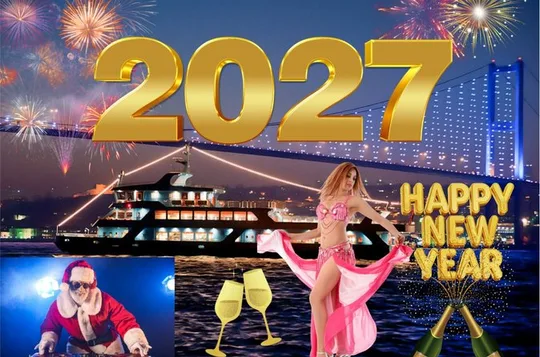 Istanbul New Year's Eve 2027 Dinner and Party Cruise on Bosphorus