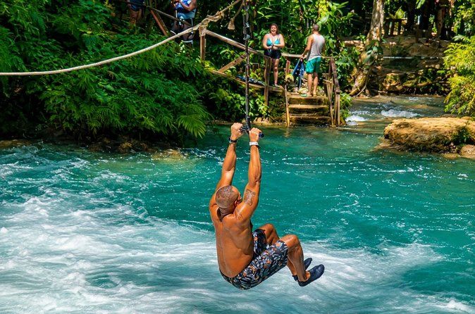 Blue Hole Waterfall Adventure Swim and Rope Swing