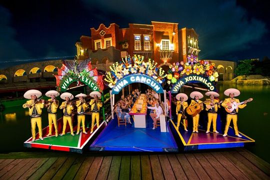 Xoximilco Flaoting Fiesta in Canals of Cancun