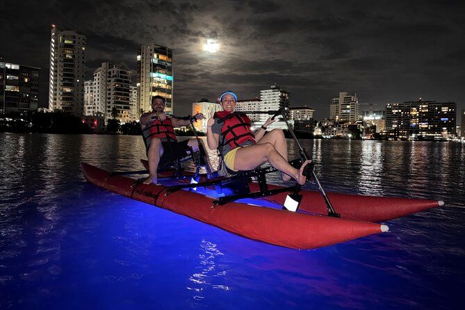 San Juan Water Bike Night Tour at Condado Lagoon