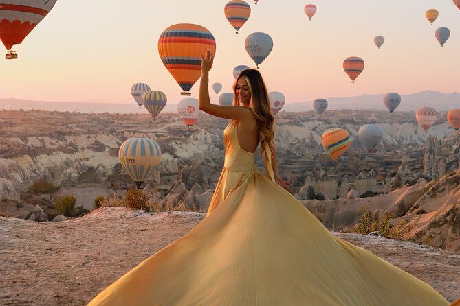 Cappadocia Flying Dress Photo Shoot with Transfer