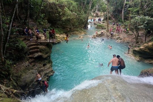 Blue Hole Waterfall, Bamboo River Rafting and ATV Tour Ocho Rios