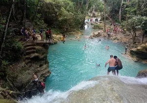 Blue Hole Waterfall, Bamboo River Rafting and ATV Tour Ocho Rios