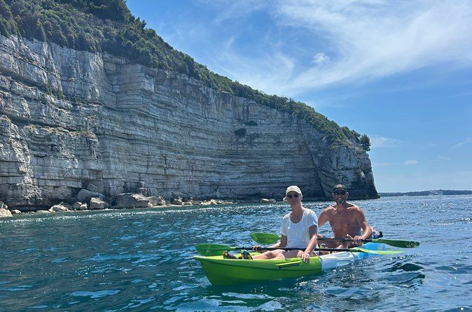 Pula: Hidden coast kayak tour with snorkeling & Cliff jumping