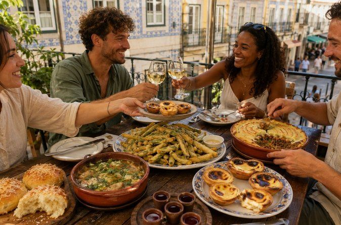 100% Vegetarian Lisbon Food Tour in Baixa Full Meal