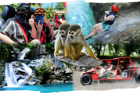 3x1: Monkeyland Waterfalls and Buggy Tour Puerto Plata
