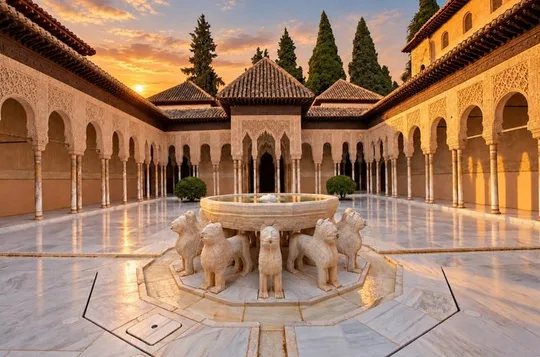 Eingang zur Alhambra und den Nasridenpalästen mit Audioguide