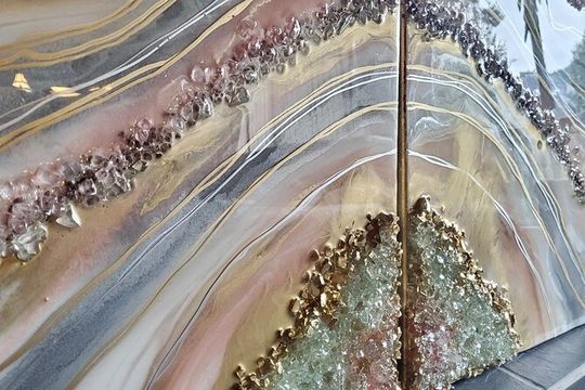 Epoxy Resin Geode Painting Art Class