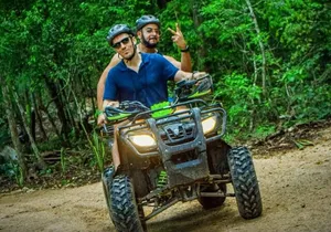 Single ATV, Cenote and Ziplines from Cancun