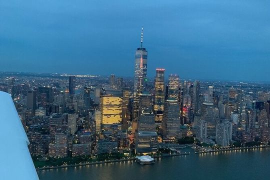 Flight Over New York City Hudson River