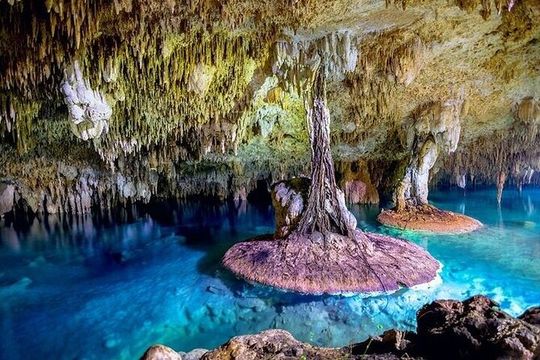 Private Cenote Sac Actun Cave Adventure from Riviera Maya