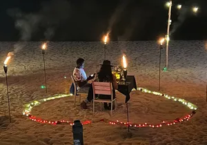 Dinner Experience and Celebration on the Beach with Decorations