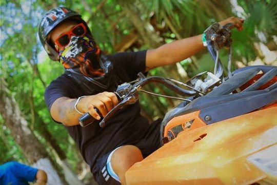 Single ATV Ride with Ziplines and Underground Cenote Cave Tour