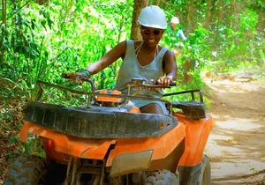 Jungle Zipline, SingleATV, and Cenote Kingdom Swim from Cancun