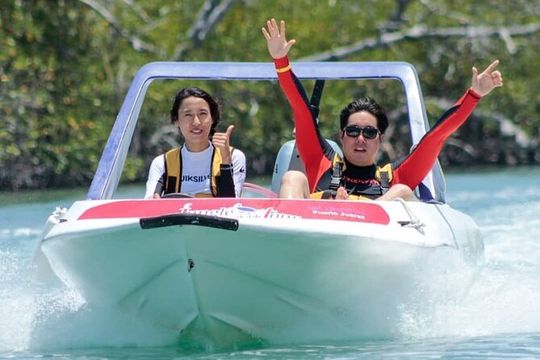 Shared Speedboat and Snorkeling Adventure in Cancun