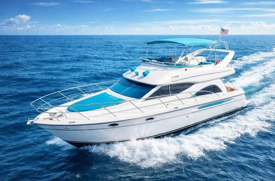 Miami Yacht Charter 50' | 2 Jet Ski Rides | Private Boat Rental