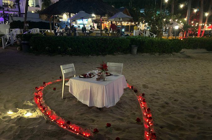 Dinner Experience and Celebration on the Beach with Decorations