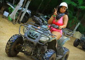 Jungle Kingdom Shared ATV Zipline & Cenote Adventure from Cancun