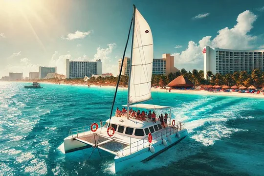 Deluxe Catamaran Tour to Isla Mujeres, from Playa del Carmen