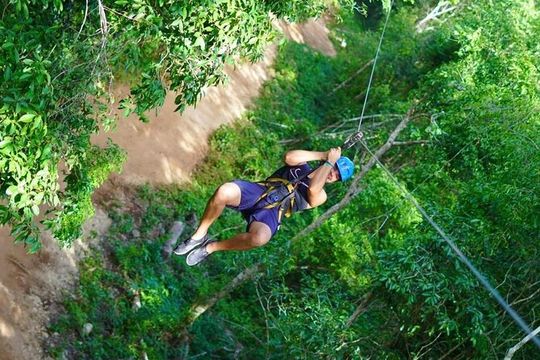 ATV Ride with Ziplines and Cave Cenote Half Day Tour Individual