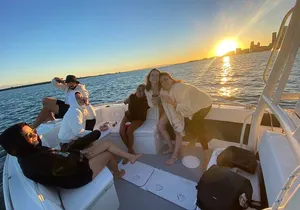 Miami: Sunset Boat Charter Cruise in a Formula Thunderbird