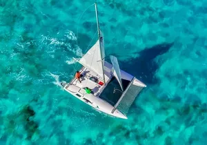Luxury Sailing to Isla Mujeres with Lunch and Premium Open Bar