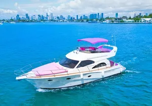 50ft Pink Miami Yacht Rental | 3 to 8 Hours | 13 ppl