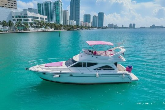 50 Feet Red Marble Miami Yacht Rental | 3 to 8 Hours | 13 ppl