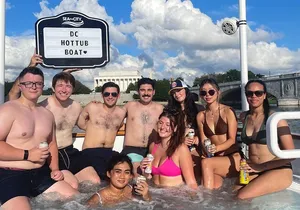 Luxury Private Hot Tub Boat of DC Potomac Monuments Tub up to 20