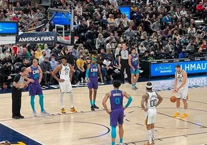 Utah Jazz Basketball Game at Delta Center