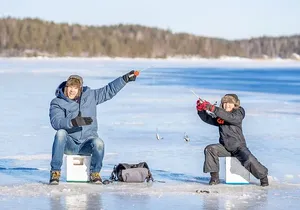 Ice Fishing in the Sierra Nevada Mountains