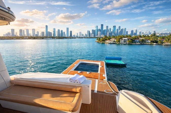 Luxury Yacht Rentals 60ft + 2 Free JetSki & Sea Pool - City Views