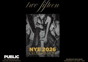 Public Hotel Ticket for NYE 2026 at Two Fifteen