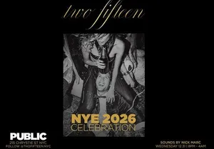 Public Hotel Ticket for NYE 2026 at Two Fifteen