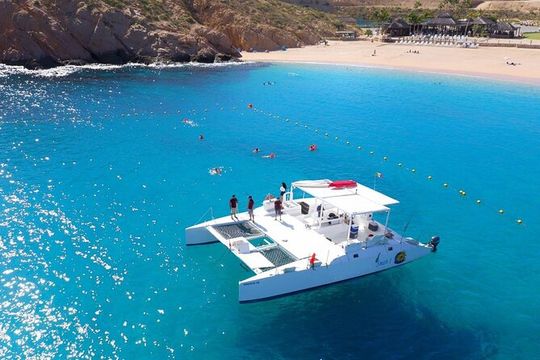 Cabo Catamaran Snorkel Arch and Santa Maria Bay Open Bar Snacks