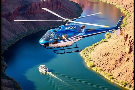 Grand Canyon West Rim Helicopter and Boat Tour by Luxury Car