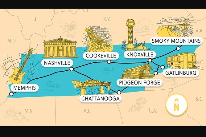 Nashville to 'Anywhere' private daytrips up to 11 passengers
