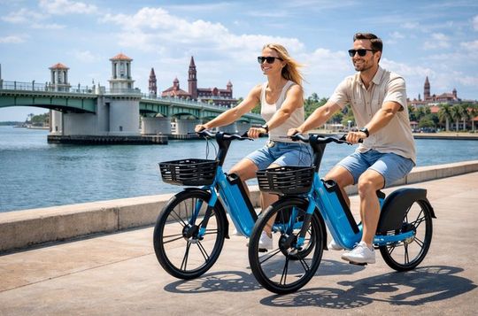 E-Bike Rental w/ Optional Free GPS Guided St. Augustine Fun Tour