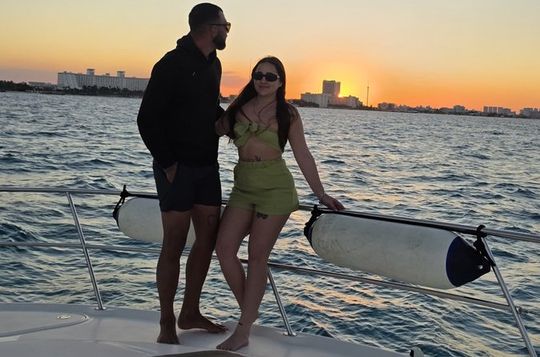 Cancun Private Sunset Party Yacht with Open Bar & Sandbar Stop