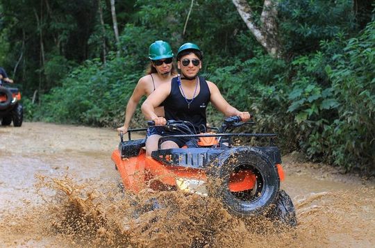 Cancún Jungle Combo: ATV+4 Ziplines+ Cenote swim+ FREE Horse ride
