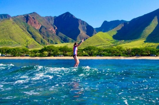 Amazing "1-on-1" Private Surf Lesson at Ukumehame Beach