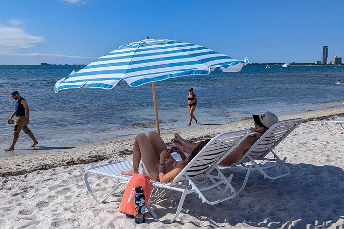 Miami Chair and Umbrella Package on Biscayne Bay
