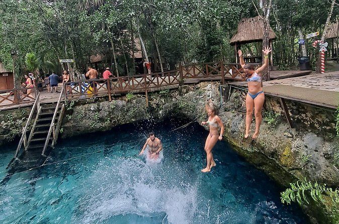 Explore 3 Cenotes & Kaan Luum Lagoon from Cancun