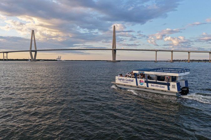 Charleston Harbor Sunset Cruise Scenic Views and Dolphin Spotting